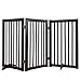 WELLAND Wood Freestanding Pet Gate Espresso, 54-Inch Width, 30-Inch Height (No Support Feet)