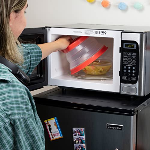 Tovolo Small Collapsible Microwave Cover, Lid for Reheating Food, Meal Prep  Kitchen Gadget, No Mess Folding Bo