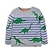Weixinbuy Toddler Boys Cotton Patterned Long Sleeve Casual T-shirt