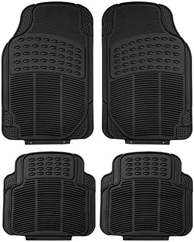 Black Floor Mats for Cars All Weather Semi Custom Fit Heavy and Duty