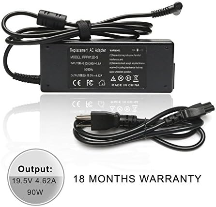19.5V 4.62A 90W Ac Adapter Charger for HP Pavilion 14 15 17 M4 Series HP Envy TouchSmart 15-J 17-J M6 M7 Series 15-j011dx 15-j053cl 15-j009wm 17-j000 17-j013cl m6-k010dx m6-k025dx 15-ac151dx 15-f387wm