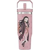Demon Slayer Kimetsu No Yaiba Nezuko Tumbler with Lid, 30 Oz Water Bottle, Vacuum Insulated, Anime Water Bottle, Reusable Insulated Stainless Steel tumbler for Water, Iced Tea or Coffee
