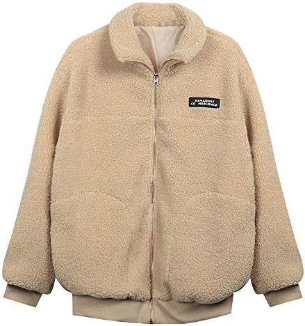 COCOCUTE Women’s Boa Jacket, Blouson, Coat, Outerwear, Winter, Warm, Loose, Cold Protection