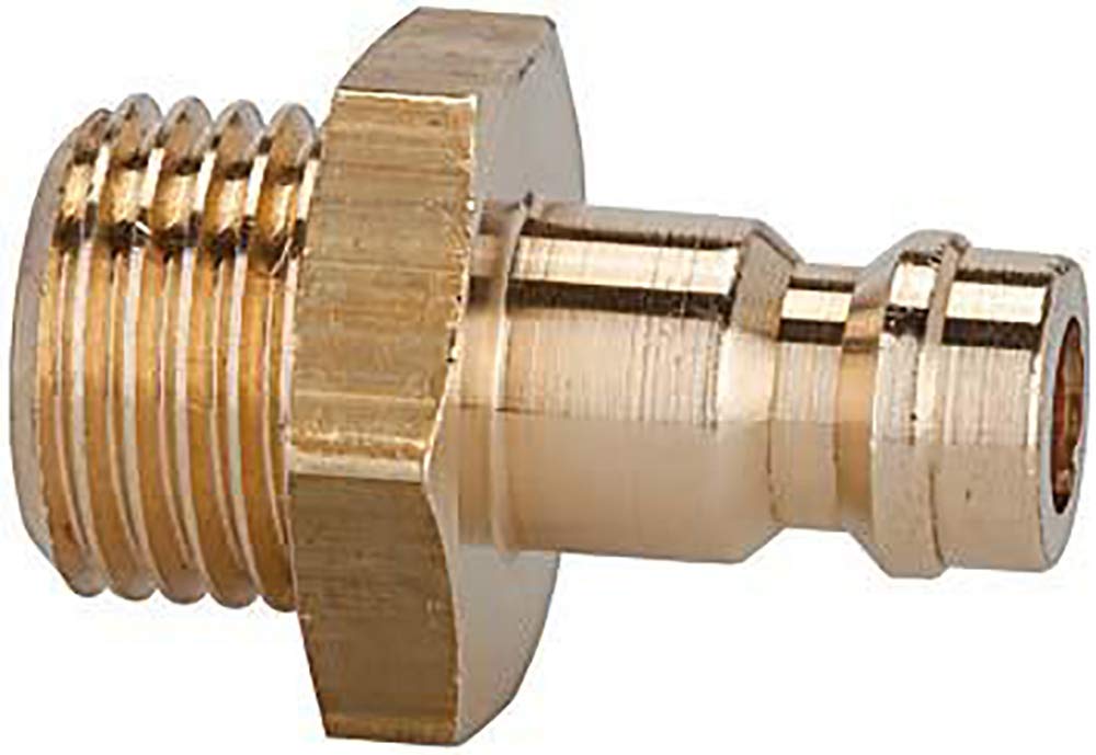 RIEGLER 243.032/S Nipple for couplings NW 5 Brass Blank G 3/8 AG SW 19, Klein