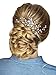Barogirl Wedding Hair Pins Clips Set Bride Head Piece Bridal Crystal Hair Jewelry for Women and Girls 1 PC (Silver)
