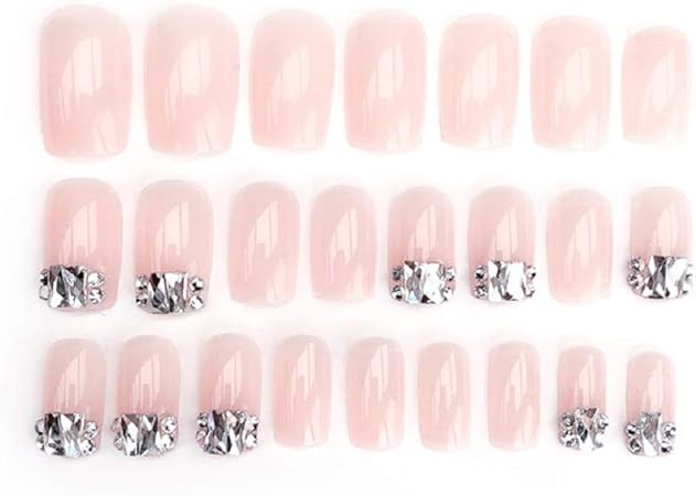 Amazon Poonikuuネイル飾り レンダリング偽のネイル ネイルアートアクセサリー 手爪 ネイル好きの女性と花嫁 美しさ優雅高級感 ダイヤ模様付き 1セット24枚 接着剤付き Poonikuu シール ステッカー 通販