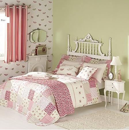 Iliv Decoupage Chintz Red Bed Linen Collection Beechwood Striped