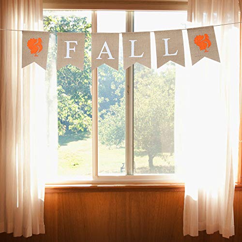 Xiaz Fall Banner With 7 6 Feet Fake Fall Maple Leaf Garland And