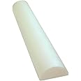 CanDo Slim White PE Foam Rollers for Exercise, Fitness, Muscle Restoration, Massage Therapy, Sport Recovery and Physical Therapy for Home, Clinics, Professional Therapy 3" x 12" Half-Round