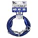 BV Dog Tie Out Cable 25 Feet - Heavy Duty Dog Lead Up to 60 Pounds - Reflective & Rust-Free with Quick Release Swivel Clips & 360° Rotating Clasp - Tangle-Free Dogs Runner for Yard (Blue, Single)