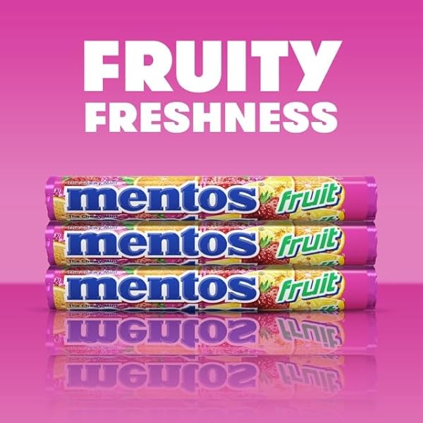 MENTOS HOLIDAY CHEWY CANDY MINT ROLL, FRUIT, CANDY FOR CHRISTMAS STOCKING STUFFERS FOR ADULTS & KIDS, PARTY, CONCESSIONS, OFFICE, NON-MELTING, 14 COUNT (PACK OF 15) – PACKAGING MAY VARY