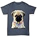 Twisted Envy Pug In A Scarf Boy’s Funny Cotton T-Shirt, Comfortable and Soft Classic Tee with Unique Designthumb 3