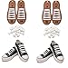 Joyshare No Tie Shoelaces for Kids and Adults, Waterproof Silicon Flat Elastic Athletic Running Shoe Laces with Multicolor for Sneaker Boots Board Shoes and Casual Shoes (White+White, 36pcs)
