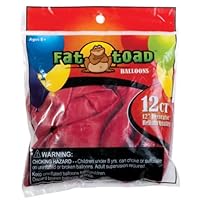 Axiom International Fat Toad Balloons Round 12" 12/Pkg, Cherry Red