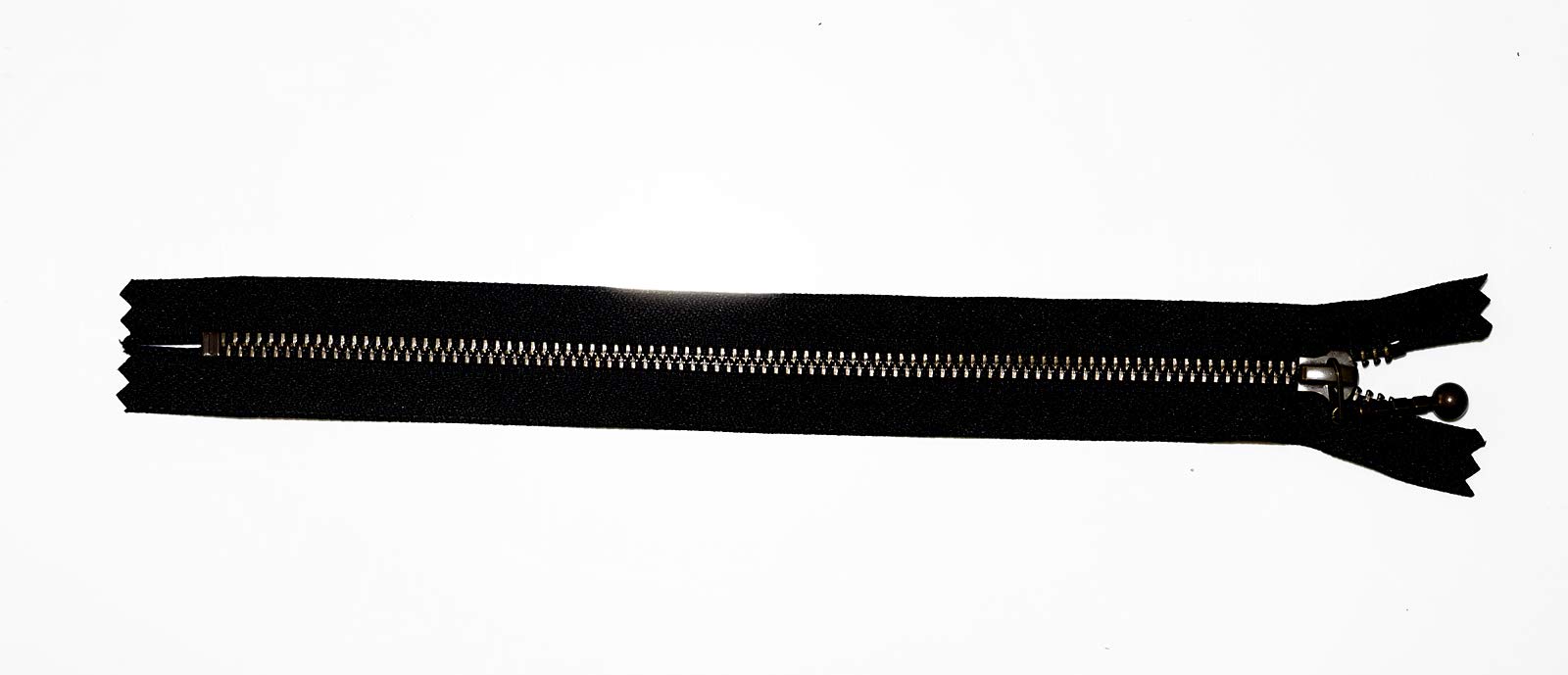 YKK Ball Stick Pin Metal Black Closed end Zip 8,10,12,14,16, 18, 20, 22, 24 inch. Width Size 5 (10 inch)