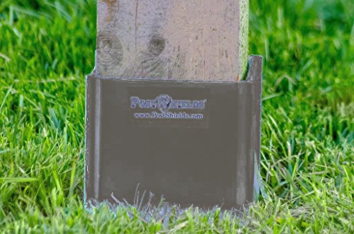 Post Shields Bronze 6" L x 6" W x 6" H Mailbox & Fence Sleeve Trimmer Protector