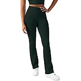 YITTY Active Women's Ultraluxe Kick Flare High Waist Legging, Athleisure, 4-Way-Stretch, Everpine, XXL/1X, Short | 30" Inseam
