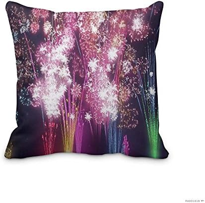 18x18inch pillow Cover Two Side Pattern Throw Pillow Case Fireworks christmas fireworks background wallpapers holidays accessory wallpaper Pillow Shams