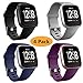 Neitooh 4 Packs Bands Compatible with Fitbit Versa/Versa 2/Fitbit Versa Lite for Women and Men, Classic Soft Silicone Sport Strap Replacement Wristband for Fitbit Versa Smart Watch primary
