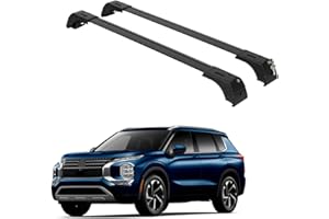 ERKUL Roof Rack Cross Bars for Mitsubishi Outlander 2022-2024 | Anti-Theft Lock Aluminum Crossbars for Rooftop Cargo Carrier Luggage Kayak Canoe Bike | Black