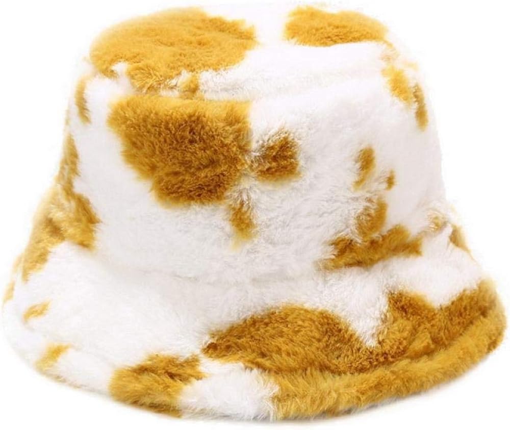 DZHT Milk Bucket Hat Outdoor Bucket Hat Multicolor Kunstpelz Bucket Hat