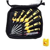Professional Screwdriver Set,8 Pieces Phillips and Slotted Magnetic Screwdriver,Craftsman Toolkit,Big and Micro-Fine Grip, NON-Slip,Rust Resistant,Magnetic Design