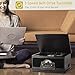 Rcm Nostalgic Wooden 7-in-1 Wireless Vinyl Record Player Music System with Built-in Stereo Speakers, 3-Speed Turntable, FM Radio, CD/Cassette Player, USB for MP3 Play & Recording (MC-263 Black)thumb 1
