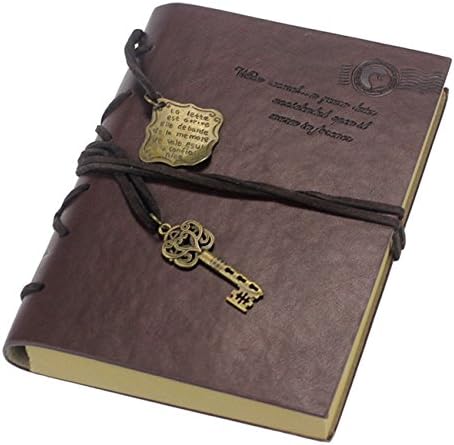 Rosennie New Vintage Magic Key String Retro Leather Diary Notebook Office Product