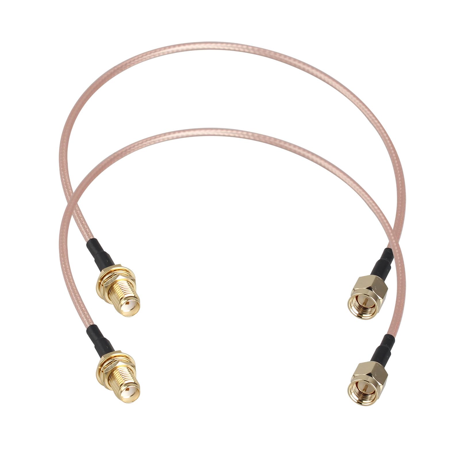 Futheda 2pcs SMA Female Bulkhead Mount to SMA Male WiFi Aerial Antenna Extension Cable RG316 Coaxial Cable 30cm/12 inch for Wireless PCI Express PCIE Network Card WiFi Router USB Adapter