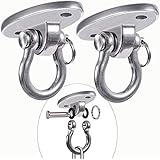 Besthouse Set of 2 Permanent Antirust Stainless Steel 304 Heavy Duty Swing Hangers 2000LB Capacity, 180Â° Swing, Yoga Hammock Chair Sandbag, Swing Sets