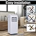 COSTWAY 8000 BTU Portable Air Conditioner with Remote Control Dehumidifier Function Window Wall Mount (8000 BTU)