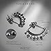 Wistic Sterling Silver Earrings Crystal Ear Cuff Earrings Ear Jacket for Women Girls (stainless steel)