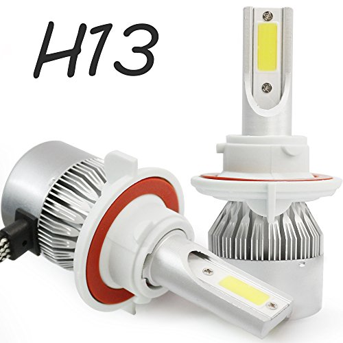 Best Aluminum Waterproof Adjustable 8000LM 72W 6500K White COB H13 Car LED Headlight Bulbs, ALL-IN-ONE H13 LED Headlight Conversion Kit