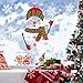 Whaline 64Pcs Christmas Stickers for Refrigerator,Window and Wall,Snowman Snowflakes Christmas Window Clings Decal Stickers,Holiday Xmas Decorations for Fridge, Door, Garage, Office Cabinets(4 Sheets)