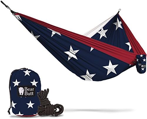 Bear Butt 1 Double Hammock - A Start Up Company With Top Quality Gear At Half The Cost Of The Other Guys (Red/White/Blue)