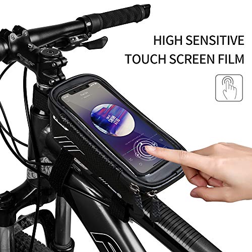 image for COPOZZ Sport Bicycle Bike Handlebar Bag, Waterproof Bike Front Frame T