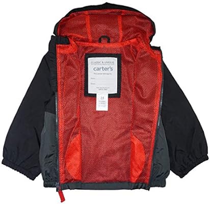 red zip up windbreaker