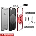 UrbanDrama iPhone 6s Plus Case, iPhone 6 Plus Case, Slim Kickstand Cover with 360 Degree Rotating Ring Holder Support Magnetic Car Mount Soft TPU Case for iPhone 6s Plus 6 Plus 5.5 inch, Black Red
