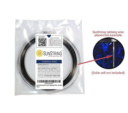 SunString Solar Cell Tabbing Wire, 40 feet