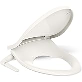 Kohler PureWash M250 Manual Elongated Bidet Toilet Seat, Biscuit, Quiet-Close Lid Prevents Slamming, Cool Water, Easy Installation with Quick-Release Hinges, Adjustable Spray Position & Pressure