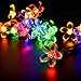Sakura Solar String Lights, WEKSI Waterproof 4.8m 20 LED Multi-Color Fairy Christmas Lights Decorative Lighting for Indoor, Home, Garden, Patio, Lawn, Party and Holiday Decorations (colorful)