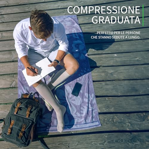 Graduated Compression Socks, Medical Socks, Men and Women, 60% Organic Cotton