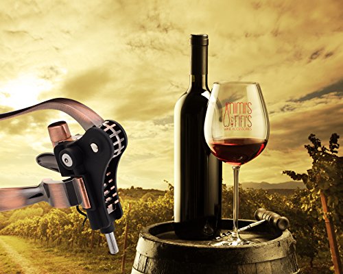 Best Wine Bottle Opener Corkscrew Set With Foil Cutter and Extra Screwpull, Unique Gifts For Mom, Women, Men, Her, Him, Anniversary, Birthday, Christmas, Couples