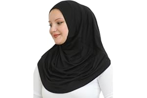 Prien Plain Ready To Wear Hijab for Women, Muslim Instant Turbans, Soft Jersey Scarf, Islamic Clothes, Long Hijabs, Abaya