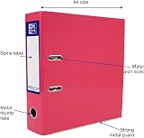 Oxford Premium A4 Lever Arch File Pink Single Heavy Duty 70mm Spine 560 Sheets view 2