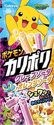 Kabaya Pokemon Crunchy Soda & Mixed Fruits Au Lait Candy Sticks 30g