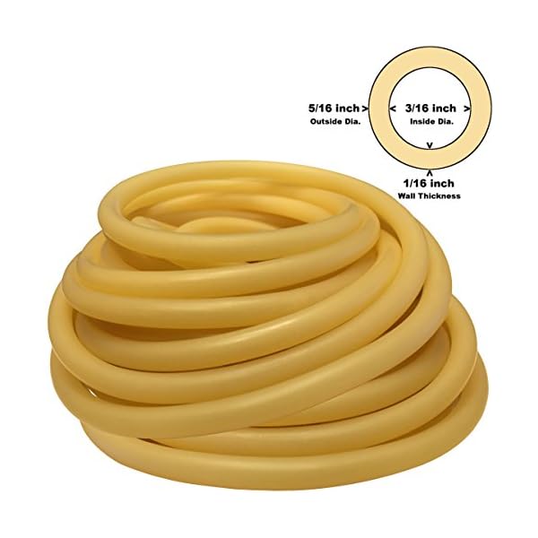 516in-OD-316in-ID-AMBER-Latex-Rubber-Tubing-ONE-CONTINUOUS-PIECE-Select-Length-604