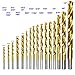 BOSTAL 21PCS Drill Bit Set 1/16 to 1/4 5/16 3/8 1/2 Professional Twist Drill Bits for Stainless Steel, Steel Wood Plastic Aluminum Alloy