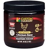 Custom Culinary Master's Touch All Natural Gluten Free Reduced Sodium Base, Chicken, 1 Pound