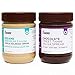 Soom Foods Pure Ground Sesame Tahini Paste Two Flavor Sampler: (1) Single-Source Sesame Tahini 11oz and (1) Chocolate Tahini Halva Spread Tahini 12oz | Silky Smooth Texture in Hummus, Dips, Dressings, Baked Goods | Vegan, Nut-Free, Gluten-Free